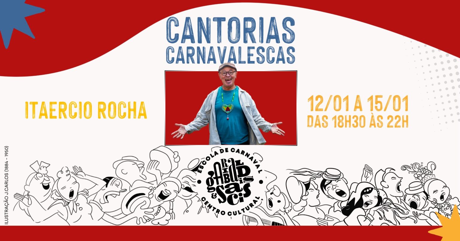 Oficina de Cantorias Carnavalescas com Itaercio Rocha: Inscrições Abertas para 2026