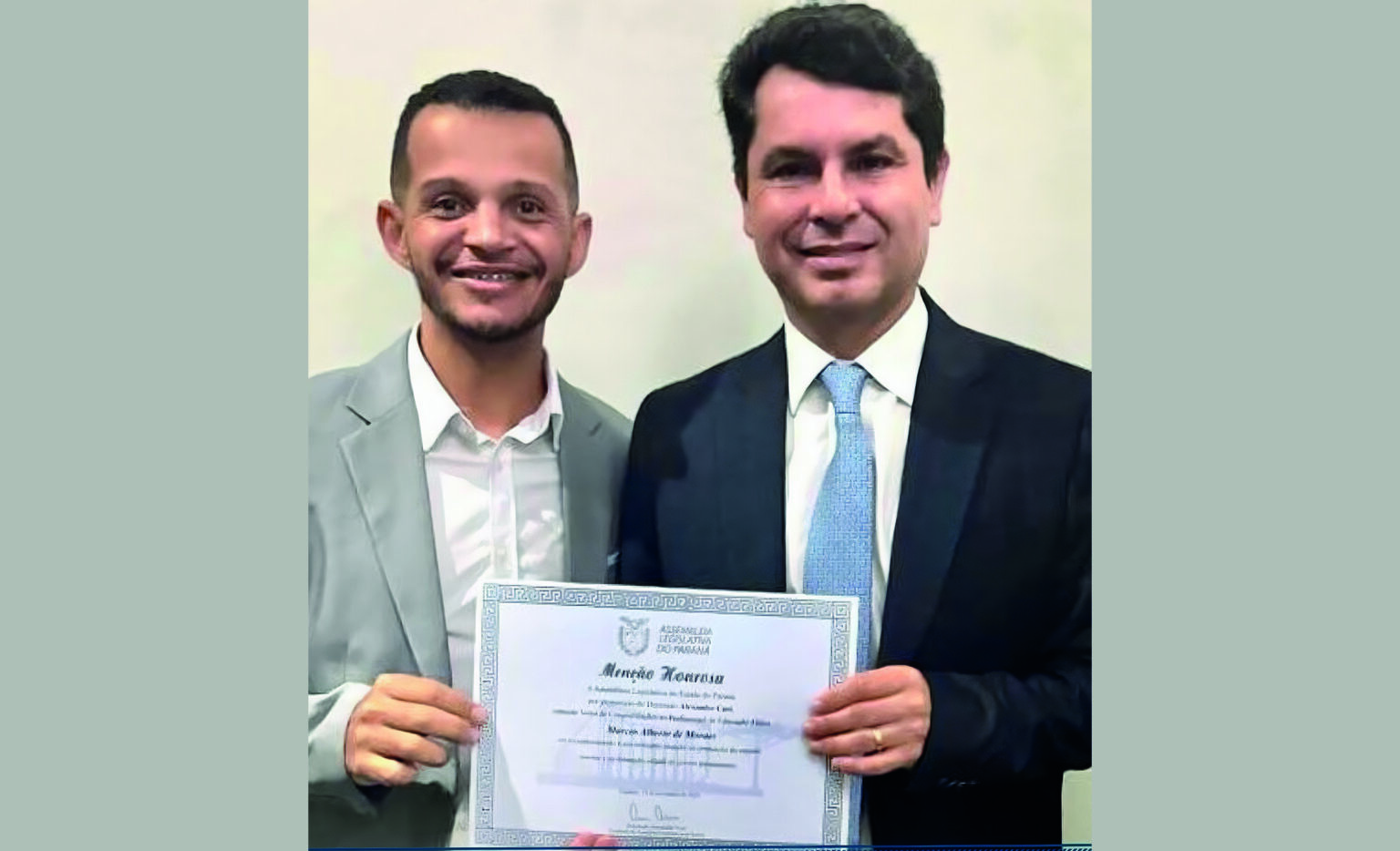 Professor de Jaguapitã Recebe Homenagem da Assembleia Legislativa do Paraná