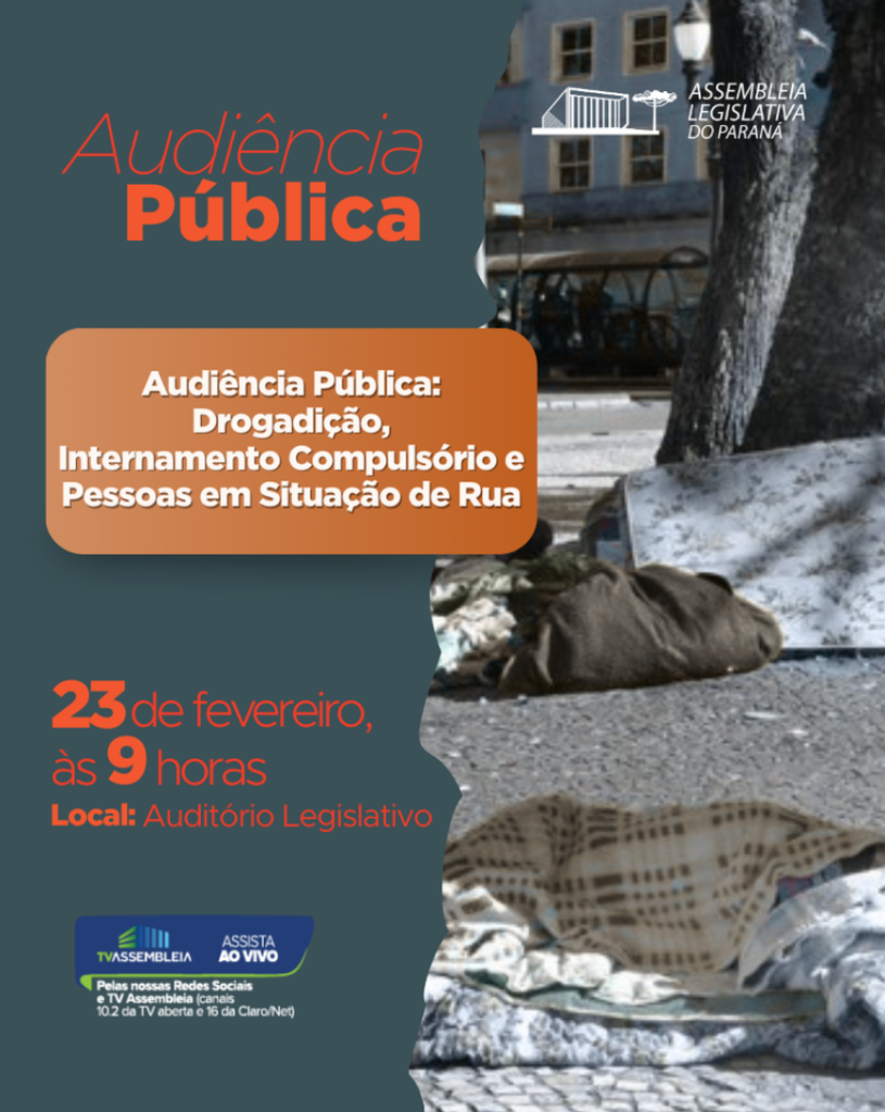 Audiência Pública Debatendo Internações Compulsórias Atraí Especialistas em Curitiba